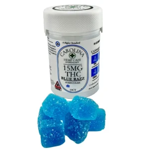 15mg Delta 9 THC Gummies | Strawberry & Blue Razz