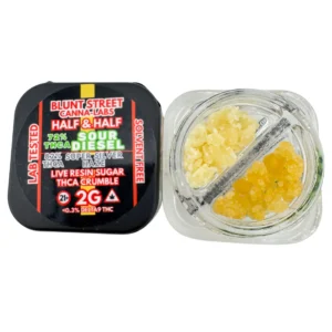 2G HALF & HALF THCA Crumble and Live Resin – 2 Strain Concentrate Combo | Blunt Street